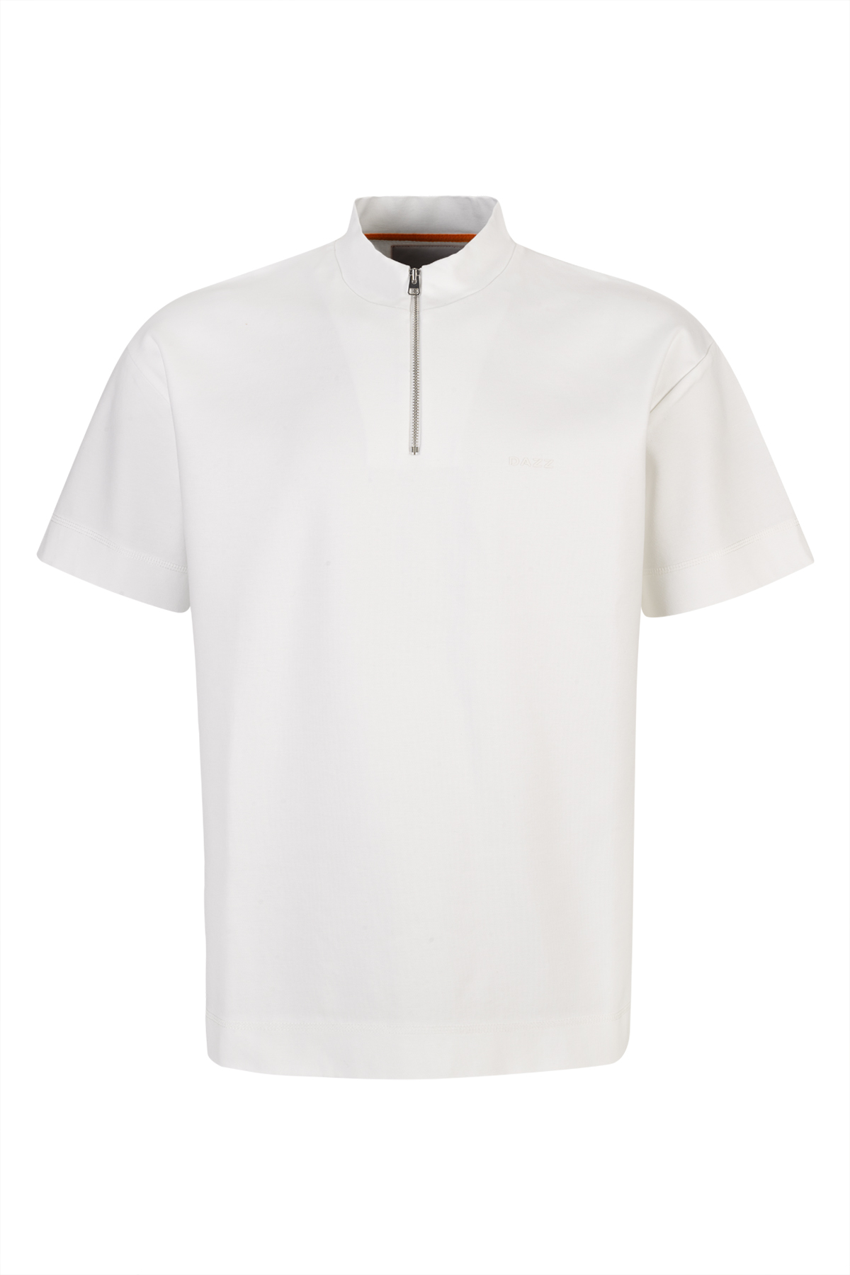 T-shirt de manga curta com meio fecho de correr