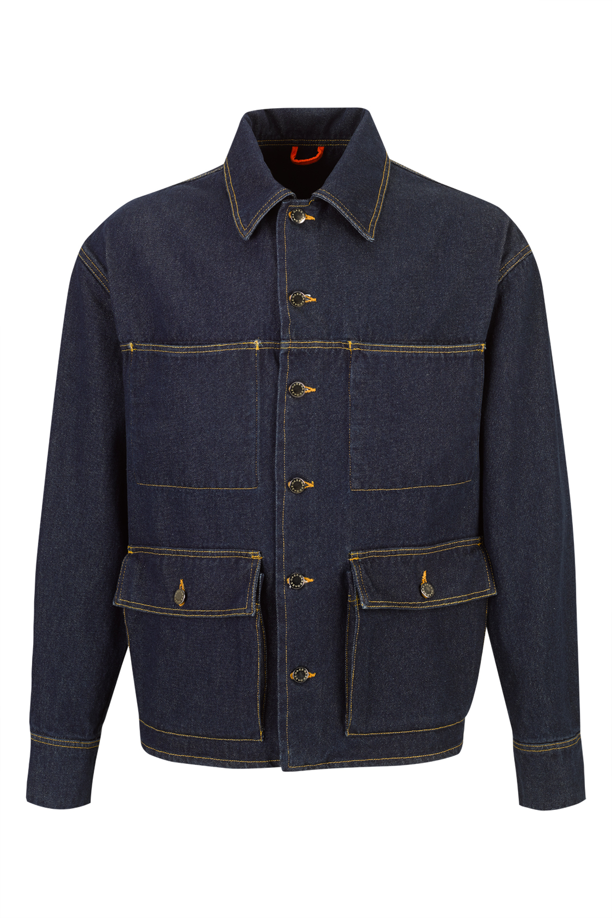 Topstitched denim jacket