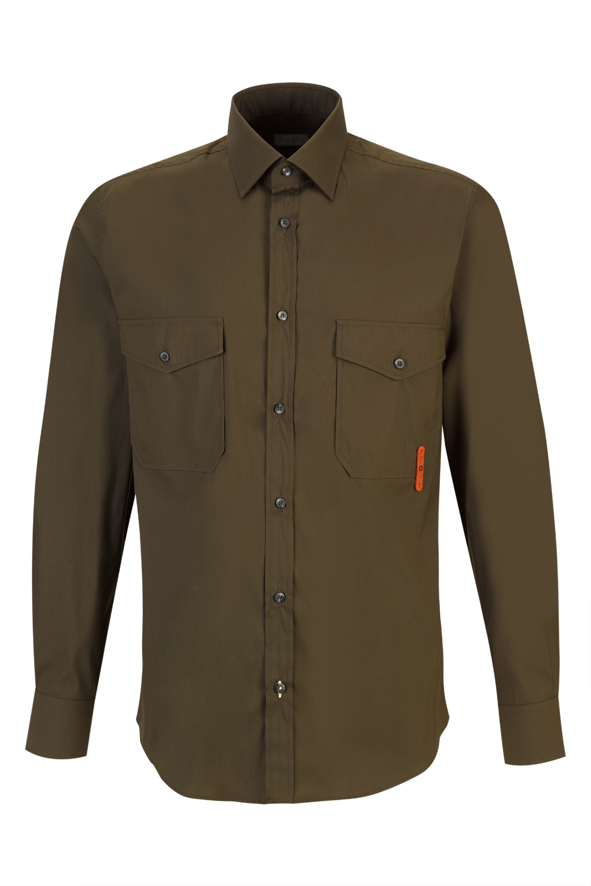 Camisa clássica em popelina com pespontos