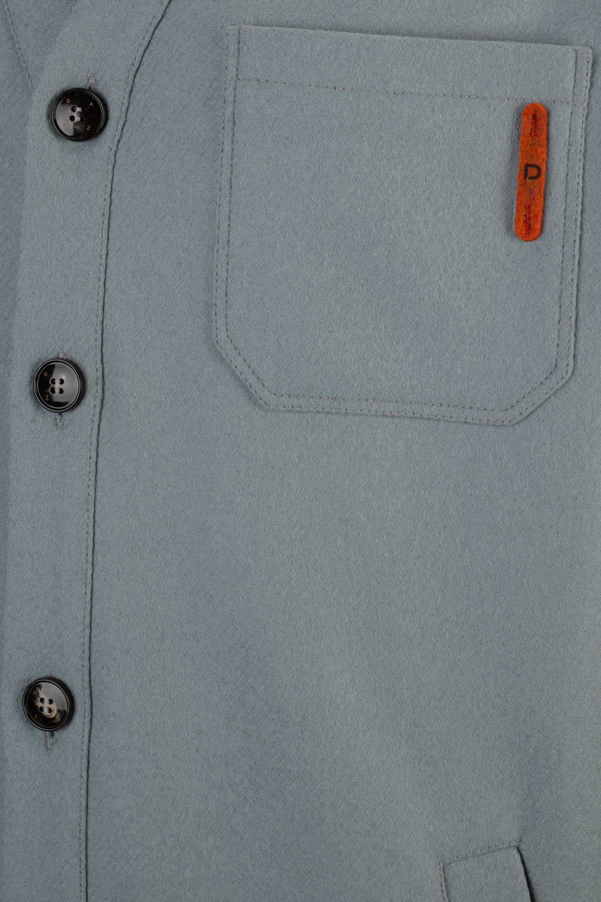 Casaco curto em fazenda com botões - Image 4