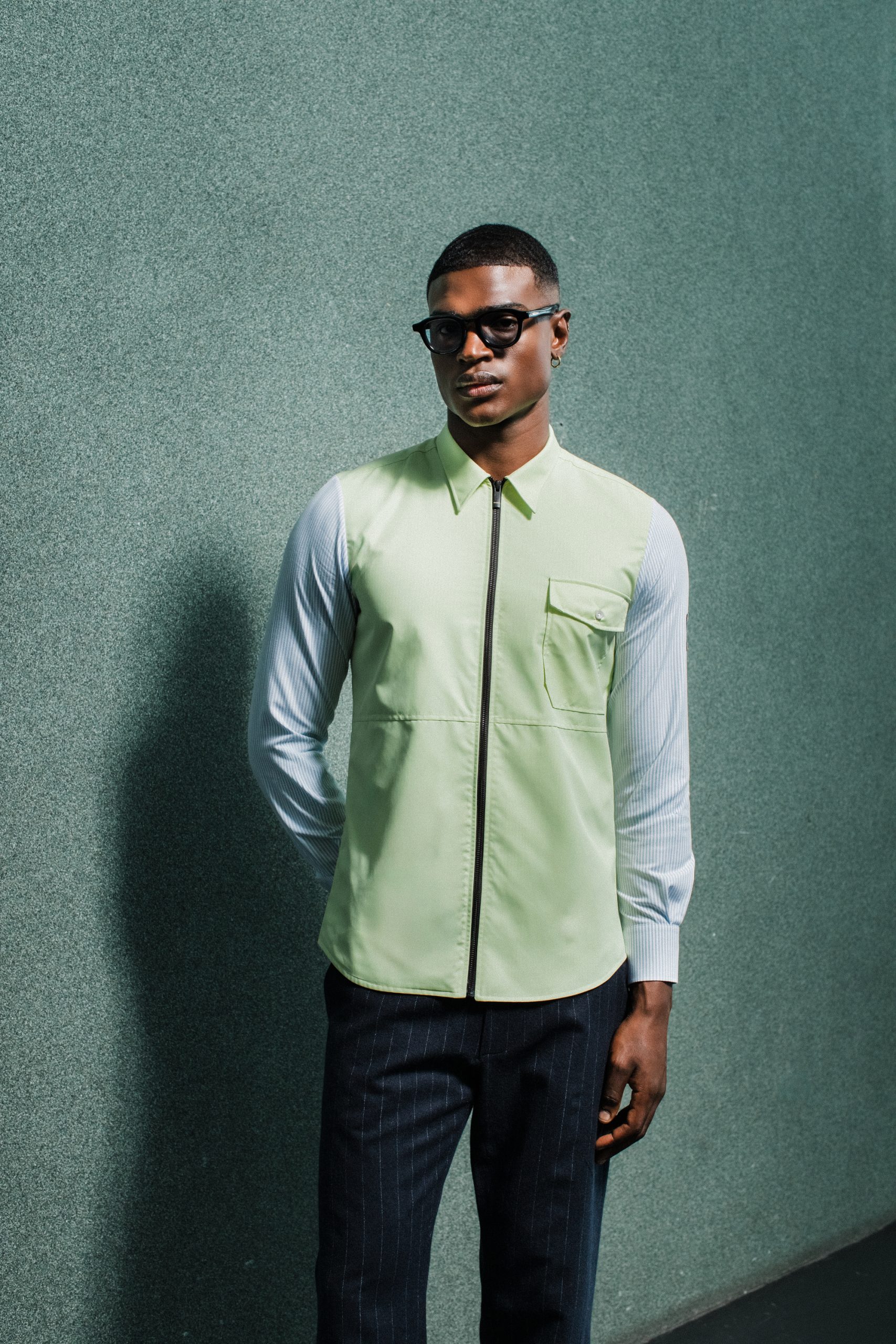 Sobrecamisa em painéis e com fecho de correr - Image 2