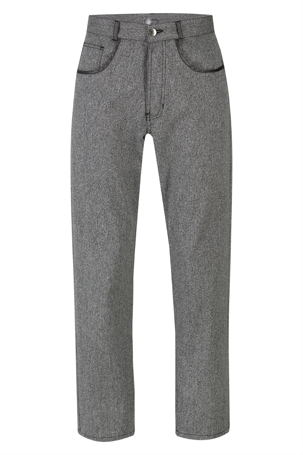 Jeans-inspired twill-cotton trousers